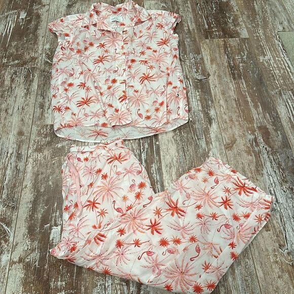The Cats Pajamas Set Flamingo and Palms - Picture 1 of 5